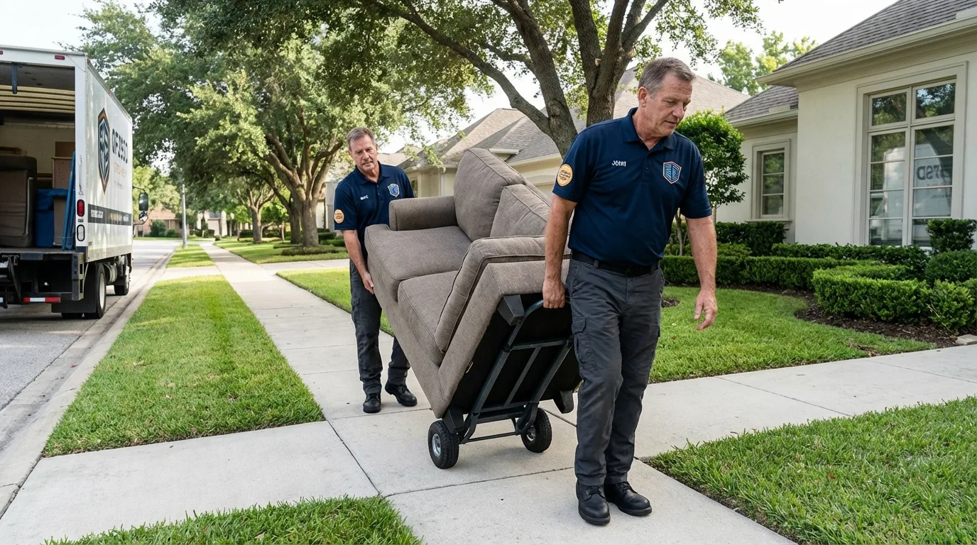 Local residential moving crew loading furniture in Shokan, NY